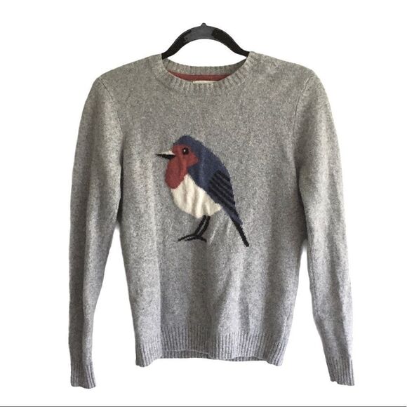 Telluride Clothing Co Merino Wool Sweater Bird Grey XS/S - Picture 1 of 6